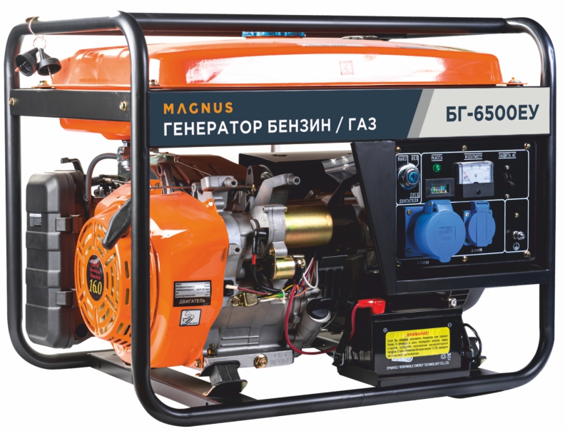 Генератор бензиновый/газовый Magnus БГ6500ЕУ в Астрахани